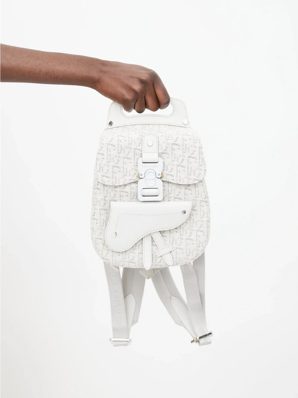 Dior White Monogram Mini Backpack